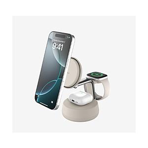 BELKIN UltraCharge Pro Qi2 25W 3-in-1マグネット式充電ドック サ...