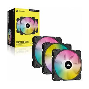 CORSAIR(コルセア) ケースファンｘ3［120mm / 1500RPM］＋コントローラー SP120 RGB ELITE Triple Fan Kit  CO-9050109-WW [振込不可]