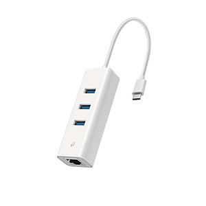 TPLINK LAN変換アダプタ [USB-C オス→メス LAN /USB-Aｘ3] 1Gbps対...