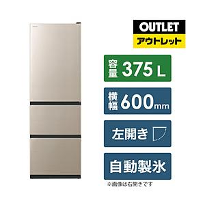 冷蔵庫 Vタイプ ライトゴールド R-V38TVL-N [幅60cm /375L /3ドア /左開き...