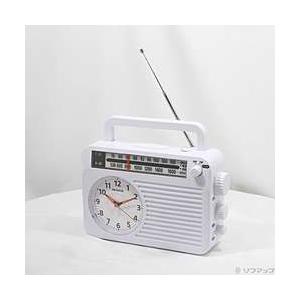 〔中古〕aiwa(アイワ)  〔展示品〕 アナログ時計付きホームラジオ ホワイト FR-AA50W