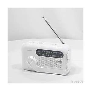 〔中古〕QRIOM  〔展示品〕 BTM-R100 ホワイト 手回し充電ラジオ