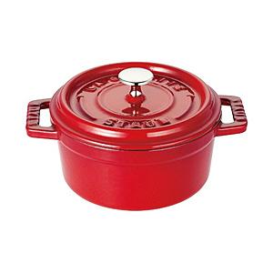 STAUB ホーロー鍋 「ミニピコココットラウンド」（200ml）　40509-799 チェリー 【...