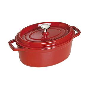 STAUB ホーロー鍋 「ピコココットオーバル」（2.3L）　40509-830 チェリー 【864...