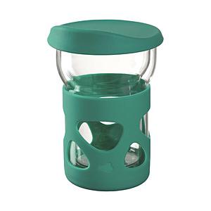 LEONARDO シリコンボディガード付き ダブルウォール モバイルコーヒータンブラー グリーン I...