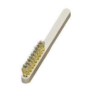 LESSMANN ＬＥＳＳＭＡＮＮ 木柄真鍮４行ブラシ １２６４１１