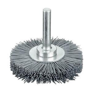 LESSMANN ＬＥＳＳＭＡＮＮ 軸付ホイルブラシ 砥粒入ナイロン線 ０．６ ＃３２０ φ７０ ４...