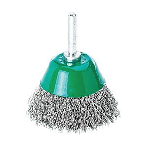 LESSMANN ＬＥＳＳＭＡＮＮ　軸付カップ型ブラシ　ステンレス波線０．３　Φ５０