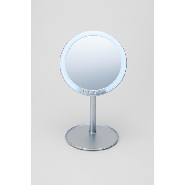 堀内鏡工業 ナピュアLEDスタンドミラー  シルバー HL-01