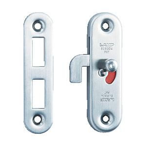 スガツネ工業 引戸面付け細口カマ錠　室内側表示付　180578　HC65