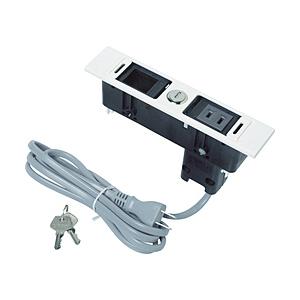 スガツネ工業 デスクトップマルチタップDML型 LAMP ホワイト DML-PB-L-WT ［2.0...