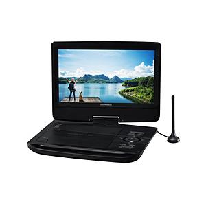 GREEN HOUSE 10型ワイド ポータブルDVDプレーヤー+TV バッテリ  ブラック GH-PDV10PTC-BK