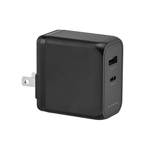 GREEN HOUSE(グリーンハウス) USB-AC充電器 2ポート 65W ブラック  ブラック...