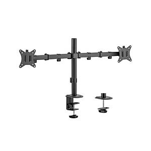 GREEN HOUSE(グリーンハウス) モニターアーム [2画面 /17〜32インチ] 横並び ク...