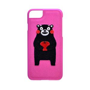 アクロス iPhoneSE2/8/7/6S 刺繍ケース　くまモン　ピンク AIBC-KUMA01PK