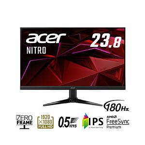 Acer(エイサー) ゲーミングモニター NITRO QG1 ブラック QG241YM3bmiipx[23.8型/180Hz/フルHD/IPSパネル]｜ソフマップ Yahoo!店