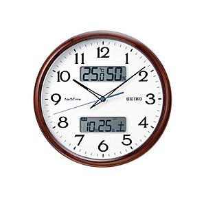 SEIKO 電波掛け時計　「ネクスタイム」 ZS252B 茶木目模様光沢仕上げ [振込不可]