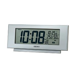 SEIKO 電波目ざまし時計 「快適環境NAVI」 SQ794S 銀色メタリック