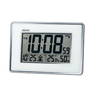 SEIKO セイコー電波掛け時計　SQ443S 銀色メタリック