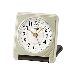 SEIKO 目覚まし時計 【トラベラ】 薄金色パール QQ807G ［アナログ］ 【864】