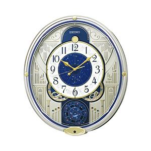 SEIKO からくり時計 【ウェーブシンフォニー】 薄金色パール RE582G ［電波自動受信機能有...