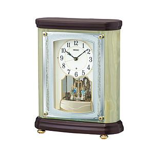 SEIKO 置き時計 【オニキス枠】   BY245M ［電波自動受信機能有］