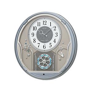 SEIKO からくり時計 【ウェーブシンフォニー】 銀色メタリック AM401S