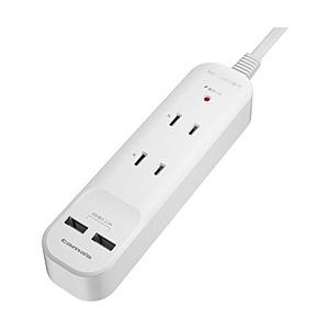 多摩電子工業 ACタップ＆USB 2+2 2.0m  ホワイト TSK84U20W ［2.0m /2...