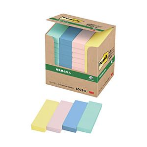 3Mジャパン ポスト・イット　75X25mm　100枚X40パッド　4色混色　4000枚
