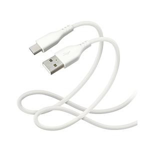 オズマ ［USB-A to Type-C］シリコン素材で超やわらかくて切れにくいタフケーブル 2m ...