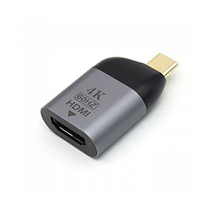 日本トラストテクノロジー 映像変換アダプタ [USB-C オス→メス HDMI] 4K対応 メタリッ...