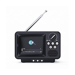 WINTECH 2.8インチ ポータブルワンセグテレビ  ブラック TVR-RT1 K ［ワイドFM...