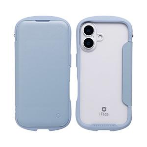 HAMEE iPhone 16（6.1インチ）iFace Reflection ダイアリー ポリカーボネート クリアケース iFace ペールブルー 41-980316