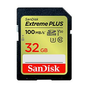 SanDisk(サンディスク) SanDisk Extreme PLUS SDHC UHS-Iカード 32GB SDSDXWT-032G-JBJCP    ［Class10 /32GB］｜y-sofmap