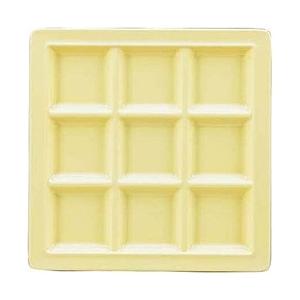 カンプラ メラミン スクエアプレート 9仕切皿 M-2350 イエロー ＜RSK5203＞