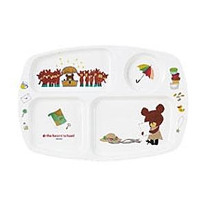 関東プラスチック工業 くまのがっこう 角ランチ皿 CM20TA ＜RKG2301＞