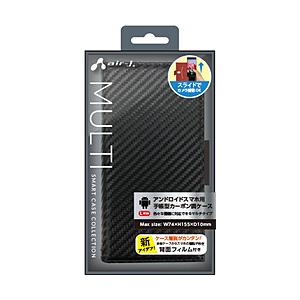 エアージェイ アンドロイド汎用ケース手帳型 カーボン柄   AC-LAM2-CB