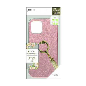 エアージェイ iPhone2021　6.1inch　3眼 リングタッセル付き背面シャイニーケース　P...