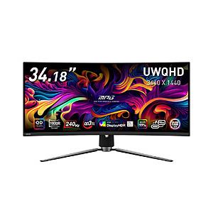 MSI(エムエスアイ) USB-C対応 ゲーミングモニター MPG 341CQPX QD-OLED ...