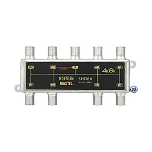 イチネンTASCO 4K8K対応 8分配器 1端子電通型 1個   TA877SH-8