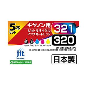 ジット JIT-BC3215P リサイクルインクカートリッジ 5色マルチパック [振込不可]