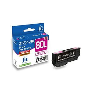 ジット 【リサイクル】 ［エプソン：ICM80L（マゼンタ/増量）対応］リサイクルインクカートリッジ...