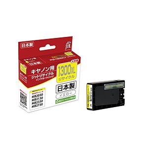 ジット 互換リサイクルインクカートリッジ [キヤノン PGI-1300XLY] イエロー（大容量） ...