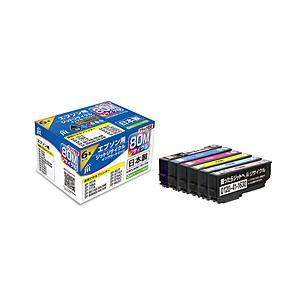 ジット 互換リサイクルインクカートリッジ [エプソン IC6CL80M]とうもろこし互換(ブラックの...