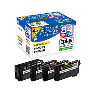 ジット 互換リサイクルインクカートリッジ [エプソン IC4CL84]虫めがね互換(大容量) 4色パ...