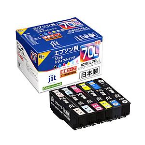 ジット 互換リサイクルインクカートリッジ [エプソン IC6CL70L] 増量 6色セット JIT-...