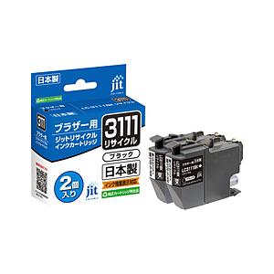 ジット JIT-B3111B2P 互換リサイクルインクカートリッジ  ブラック 2個