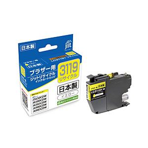 ジット JIT-B3119Y 互換リサイクルインクカートリッジ [ブラザー LC3119Y] イエロ...
