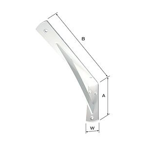 丸喜金属 ＭＫ　パワー棚受（鉄）２５０Ｘ５００　ホワイト   N-475 25S