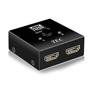 TEC(テック) HDMI切替器 [2入力1出力・1入力2出力 /双方向]  ブラック THDSW2...